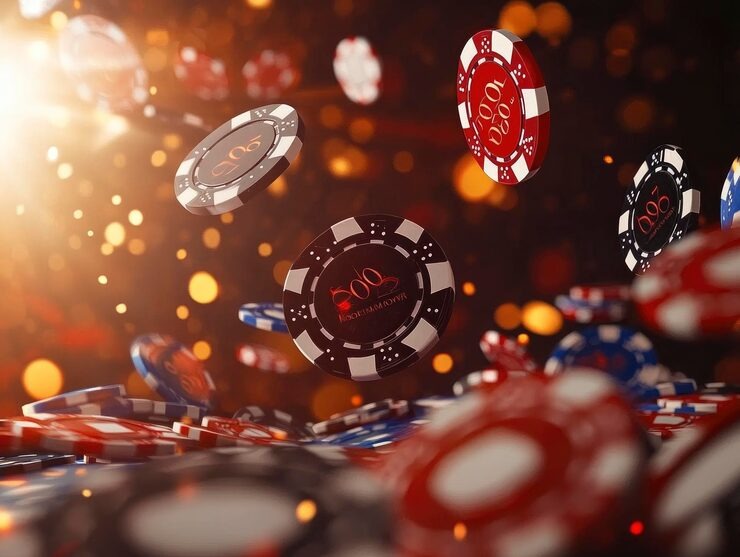 wlatogel live dealer studio showing multiple game tables: blackjack, baccarat, Casino Hold'em